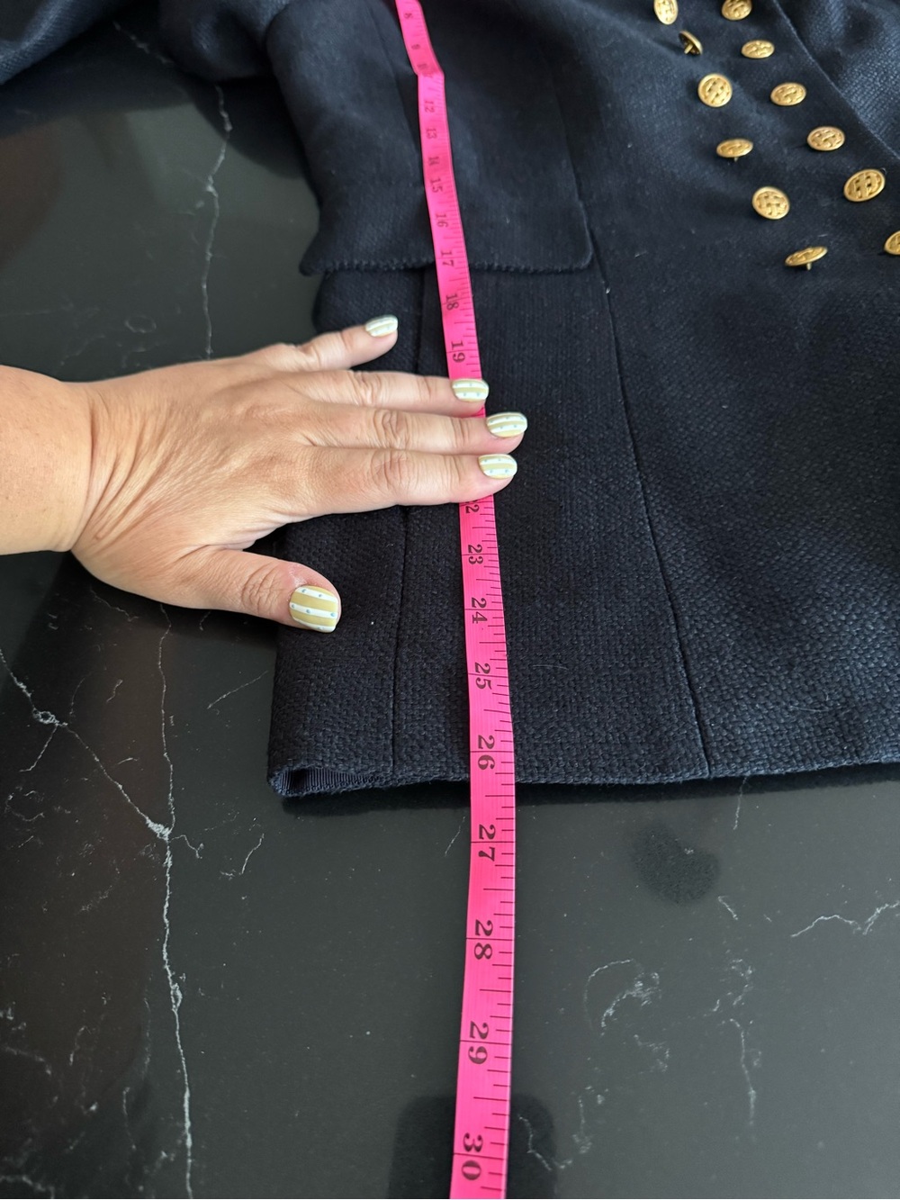 Carlisle Navy Double-Breasted Blazer with Gold Buttons - Picture 7 of 10